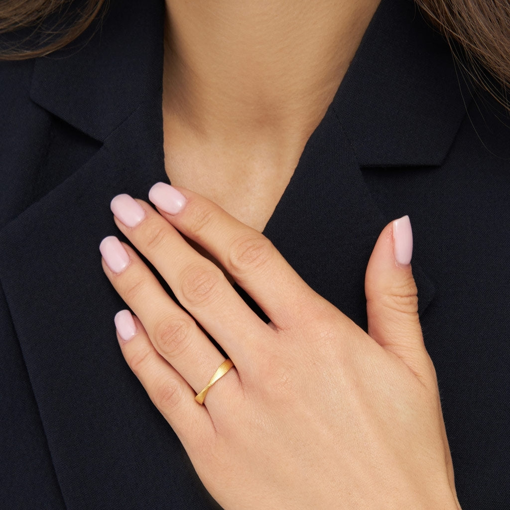 LULU Copenhagen 180 Ring børstet Rings Forgyldt