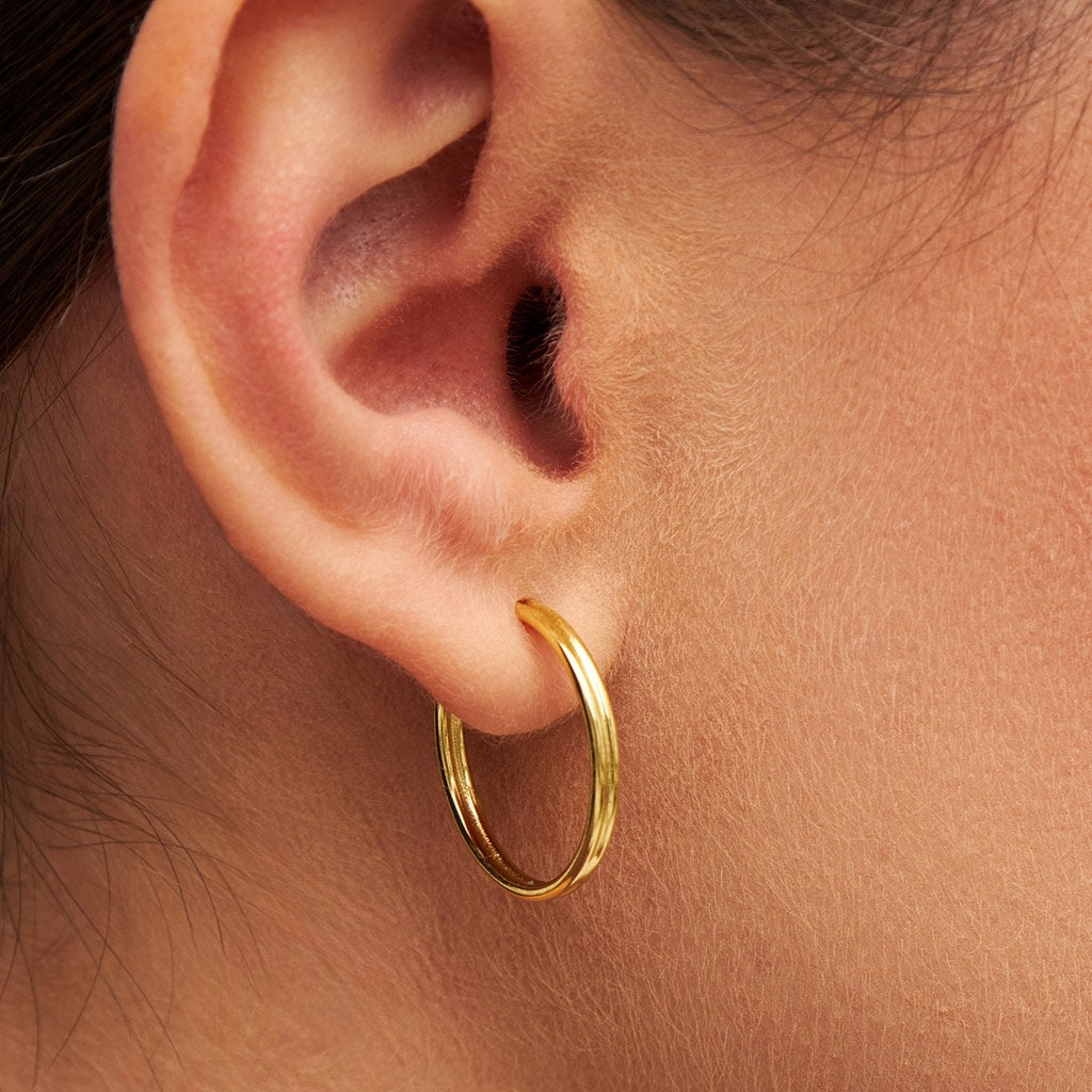 LULU Copenhagen 2for1 Medium Hoops par Hoops Forgyldt