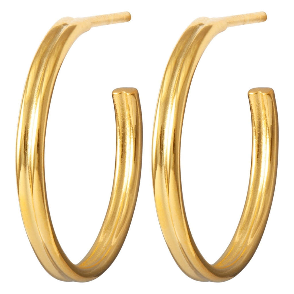 LULU Copenhagen 2for1 Medium Hoops par Hoops Forgyldt