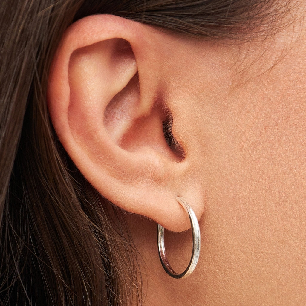 LULU Copenhagen 2for1 Medium Hoops par Hoops Sølv
