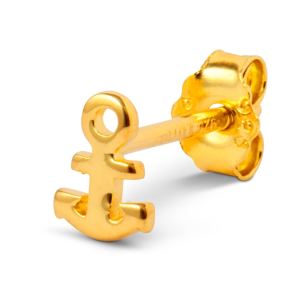 LULU Copenhagen Anchor ørering 1 stk Ear stud, 1 pcs Forgyldt
