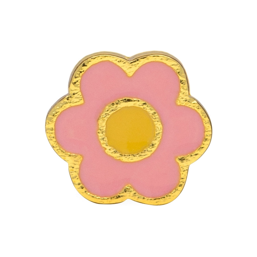 LULU Copenhagen Anemone ørering 1 stk forgyldt Ear stud, 1 pcs Yellow-Pink
