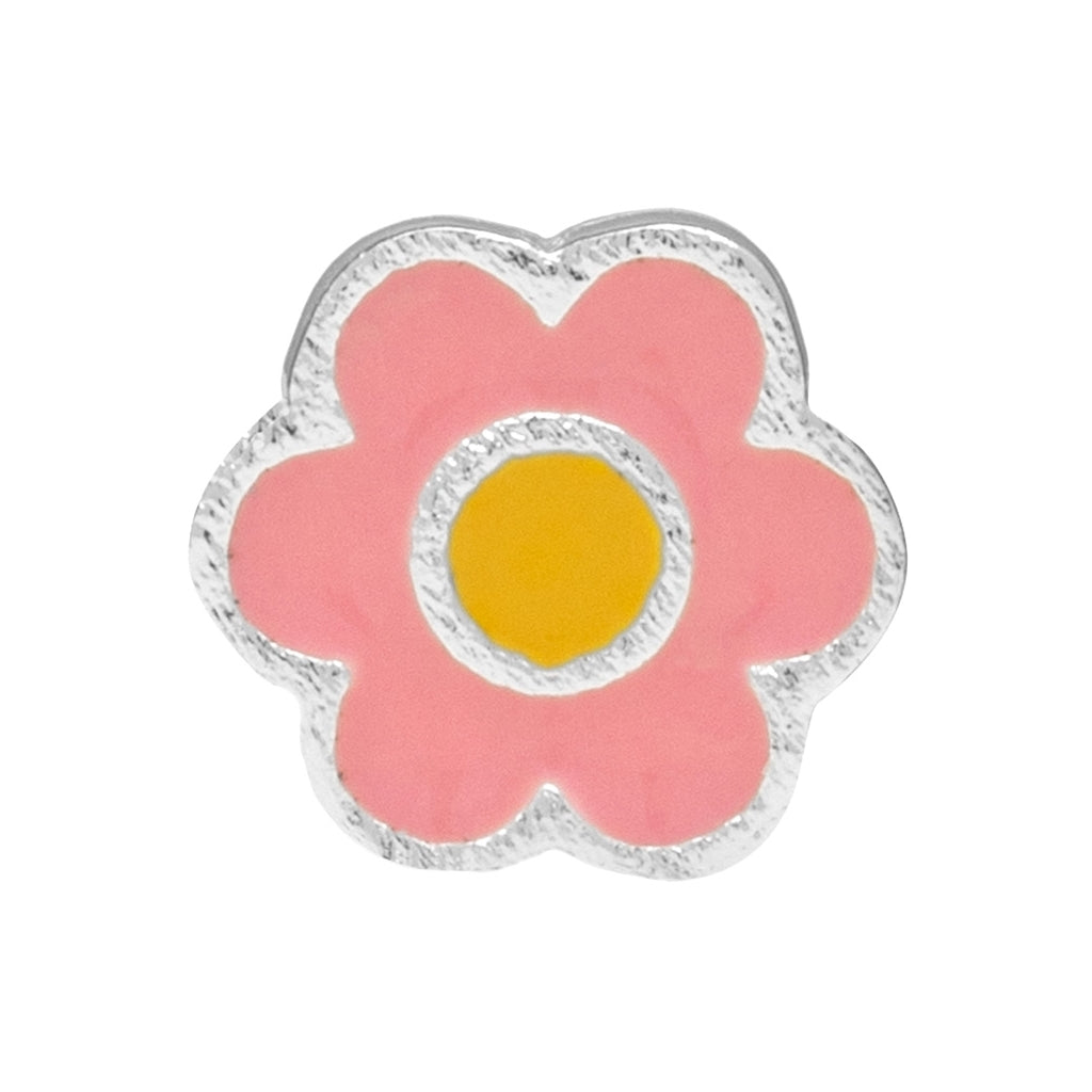 LULU Copenhagen Anemone ørering 1 stk forsølvet Ear stud, 1 pcs Yellow-Pink