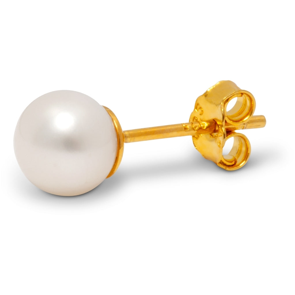 LULU Copenhagen Ball Large Pearl ørering 1 stk Ear stud, 1 pcs Forgyldt