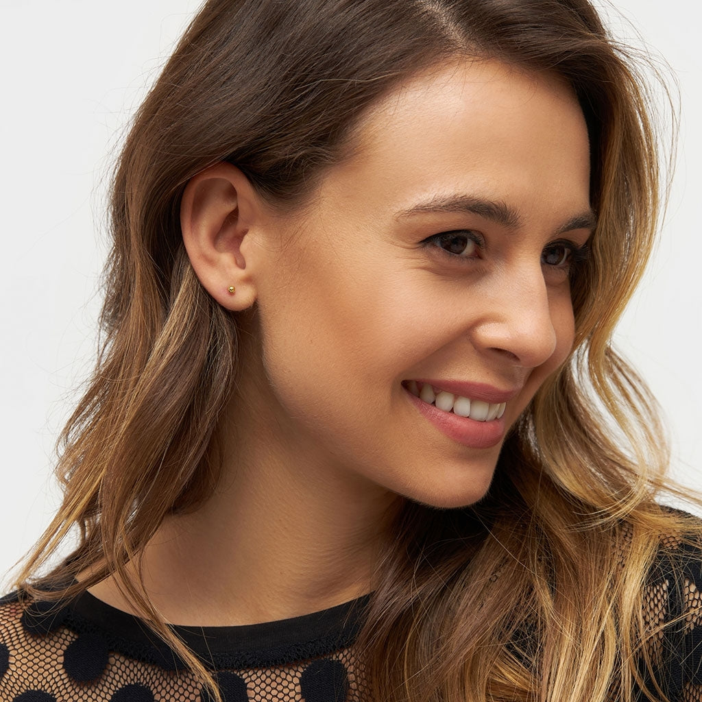 LULU Copenhagen Ball ørering 1 stk Ear stud, 1 pcs Forgyldt