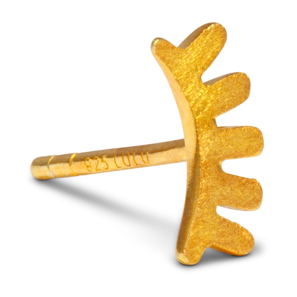 LULU Copenhagen Blink ørering 1 stk børstet Ear stud, 1 pcs Forgyldt