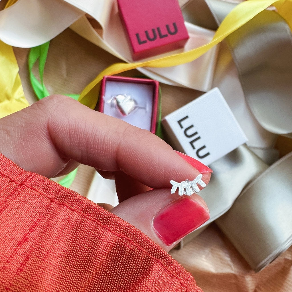 LULU Copenhagen Blink ørering 1 stk børstet Ear stud, 1 pcs Sølv