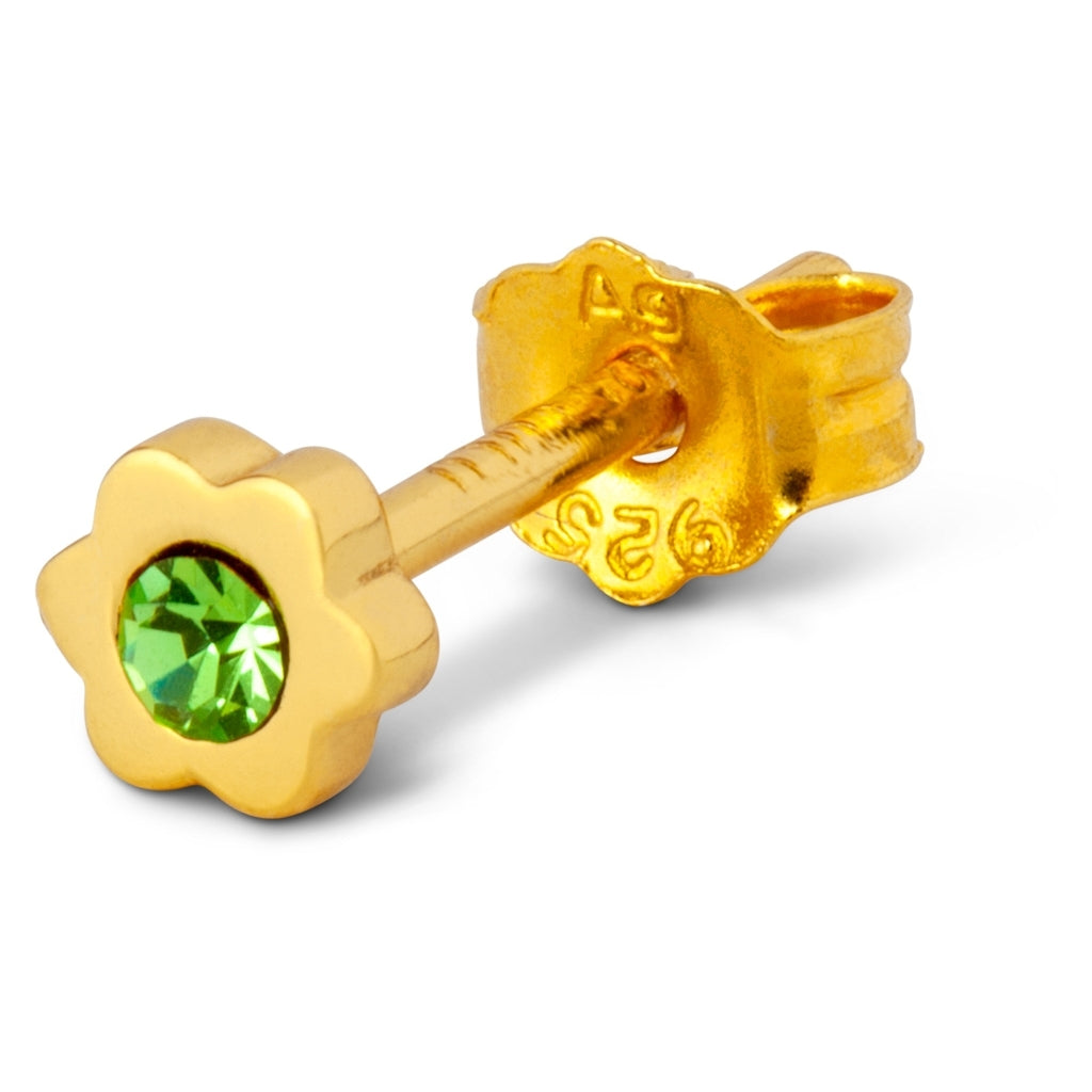 LULU Copenhagen Blomst Shiny ørering 1 stk Ear stud, 1 pcs Lysegrøn