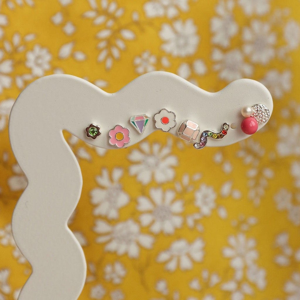 LULU Copenhagen Blomst Shiny ørering 1 stk Ear stud, 1 pcs Lysegrøn