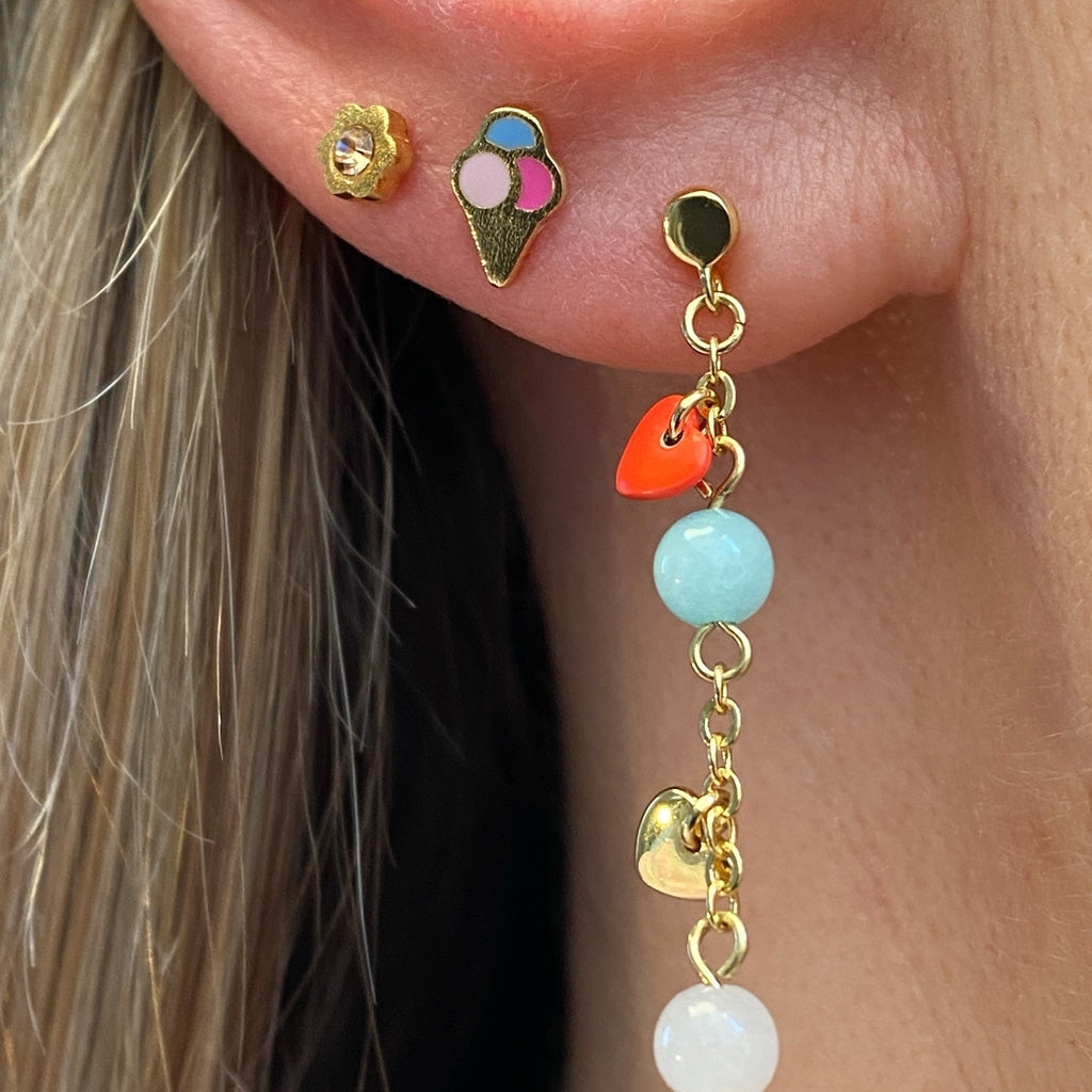 LULU Copenhagen Blomst ørering 1 stk Ear stud, 1 pcs