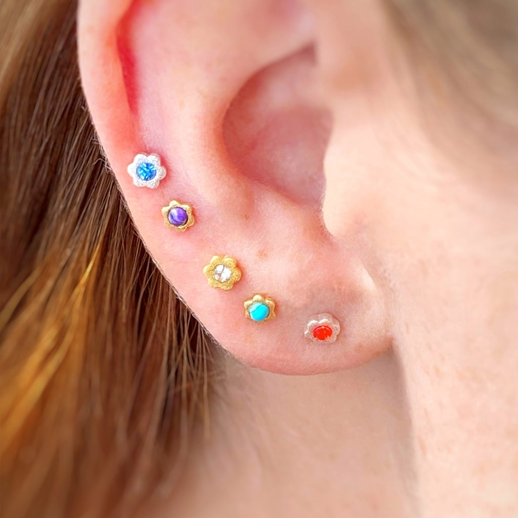 LULU Copenhagen Blomst ørering 1 stk Ear stud, 1 pcs