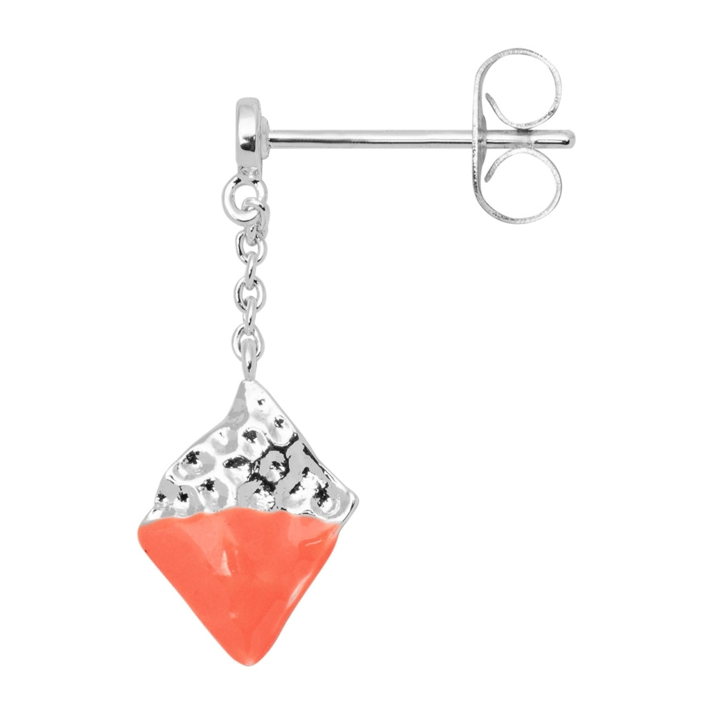 LULU Copenhagen Boheme Dipped ørering 1 stk Ear stud, 1 pcs Orange/Coral