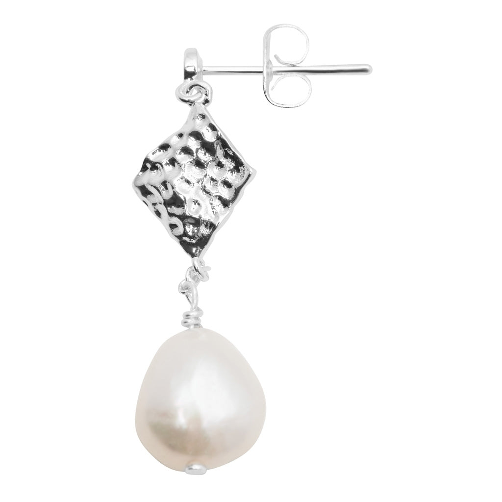 LULU Copenhagen Boheme Pearl ørering 1 stk Ear stud, 1 pcs Silver Plated