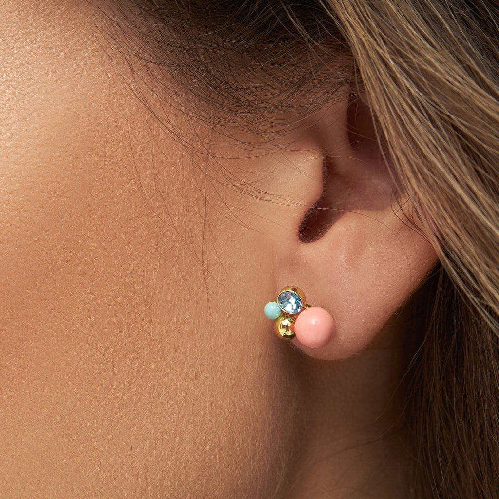 LULU Copenhagen Bouquet Burnt Coral ørering 1 stk Ear stud, 1 pcs Forgyldt