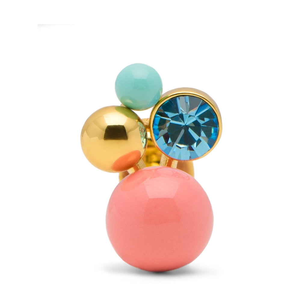 LULU Copenhagen Bouquet Burnt Coral ørering 1 stk Ear stud, 1 pcs Forgyldt