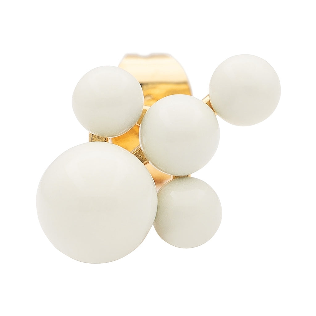 LULU Copenhagen Bouquet Cloud ørering 1 stk Ear stud, 1 pcs Coconut Milk