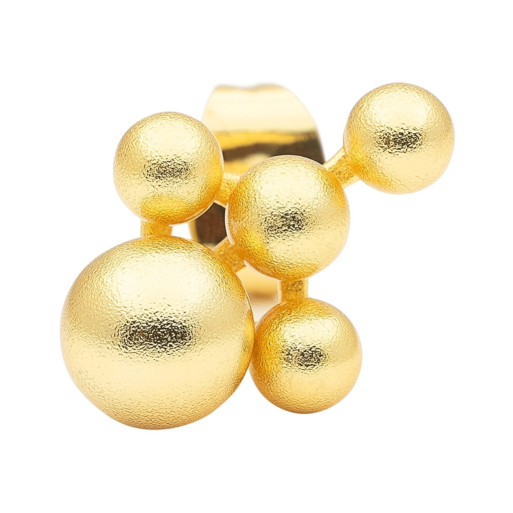 LULU Copenhagen Bouquet Cloud ørering 1 stk Ear stud, 1 pcs Forgyldt