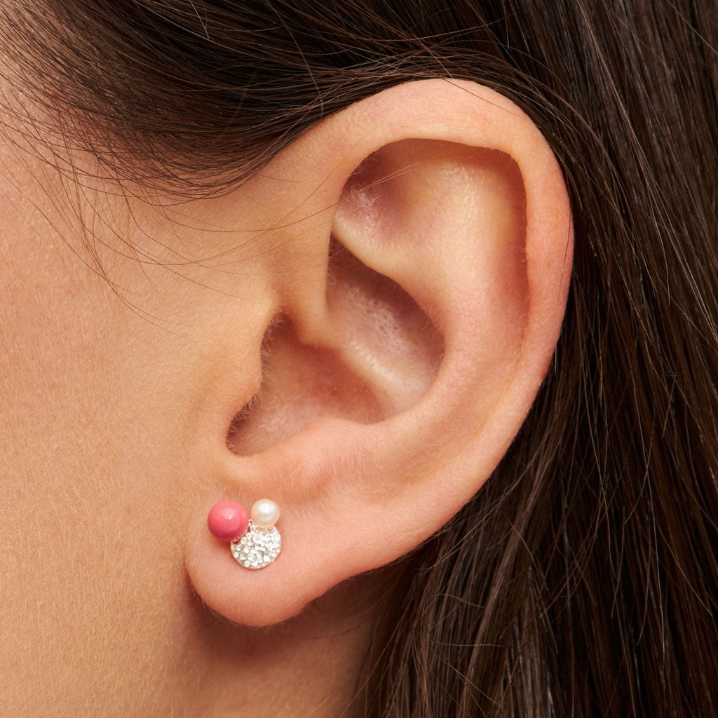 LULU Copenhagen Bouquet Plate ørering 1 stk Ear stud, 1 pcs Silver Plated