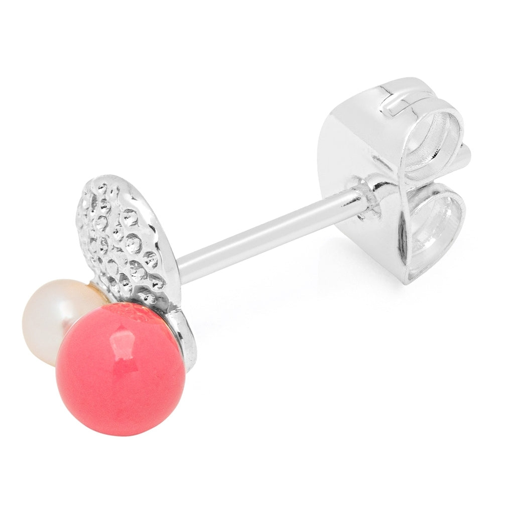 LULU Copenhagen Bouquet Plate ørering 1 stk Ear stud, 1 pcs Silver Plated