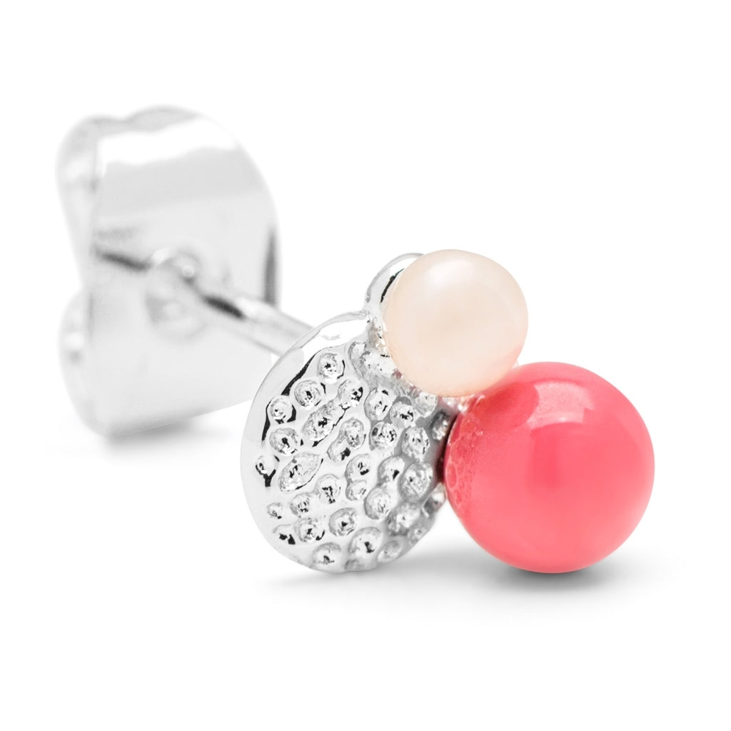 LULU Copenhagen Bouquet Plate ørering 1 stk Ear stud, 1 pcs Silver Plated