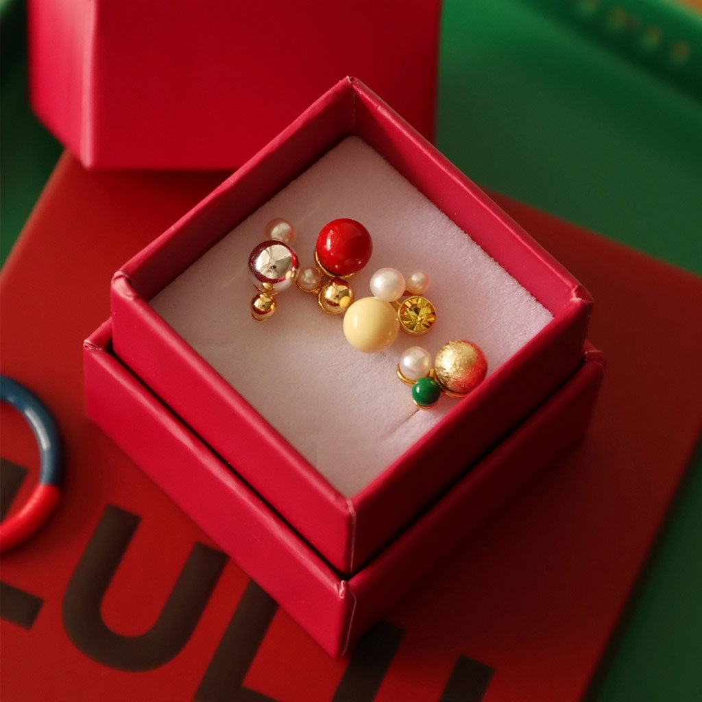 LULU Copenhagen Bouquet Lemon ørering 1 stk Ear stud, 1 pcs Forgyldt