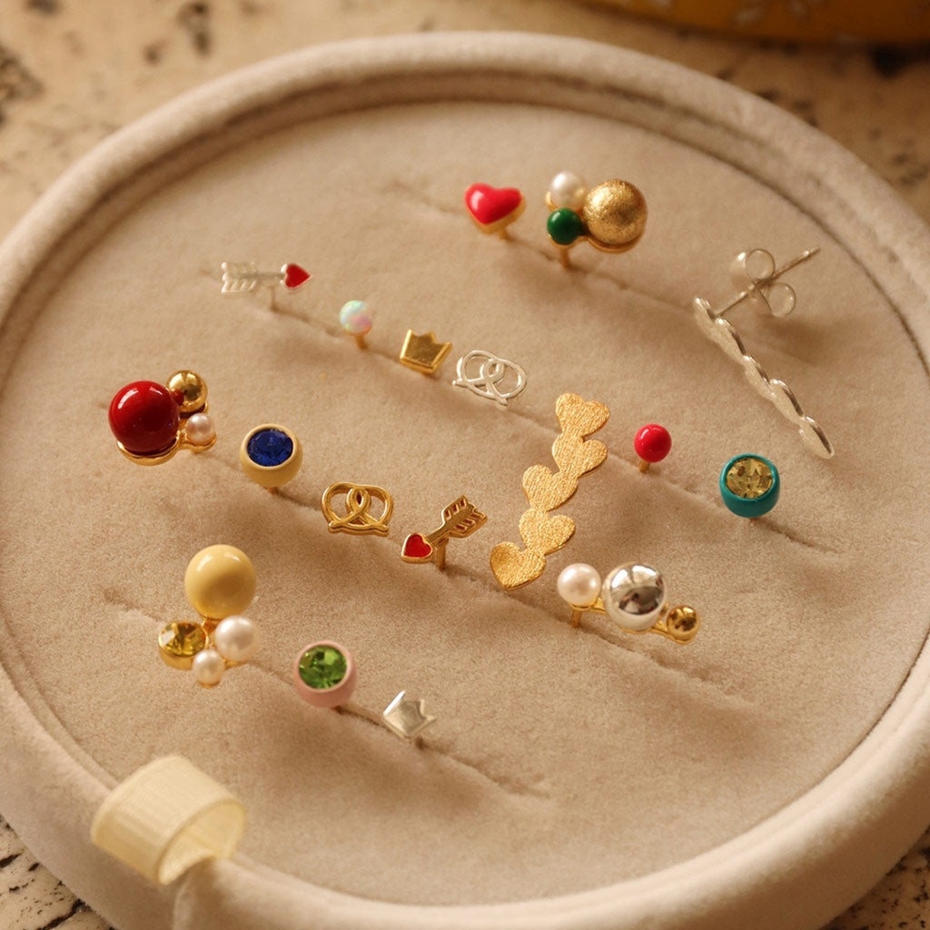 LULU Copenhagen Bouquet Lemon ørering 1 stk Ear stud, 1 pcs Forgyldt