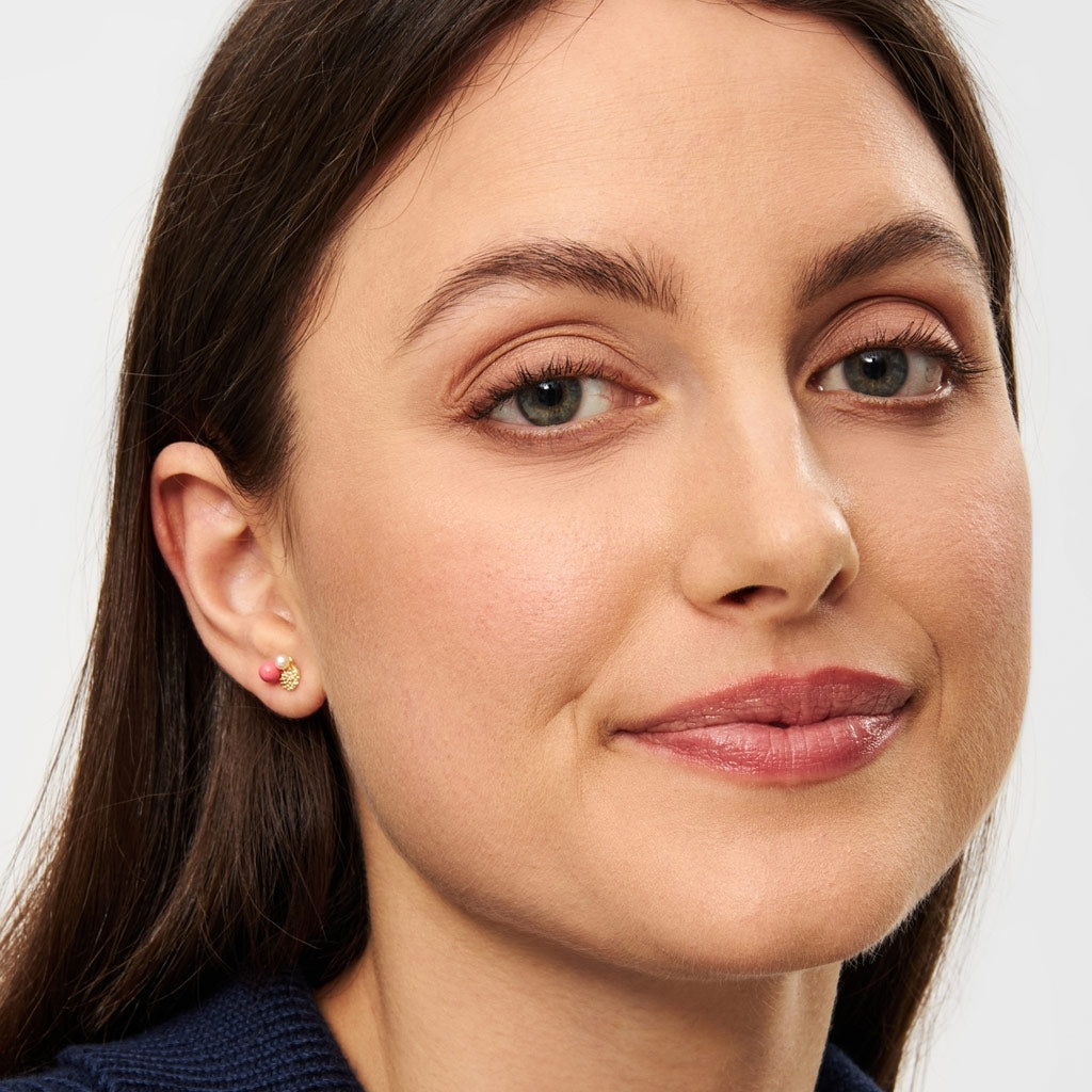 LULU Copenhagen Bouquet Plate ørering 1 stk Ear stud, 1 pcs Forgyldt