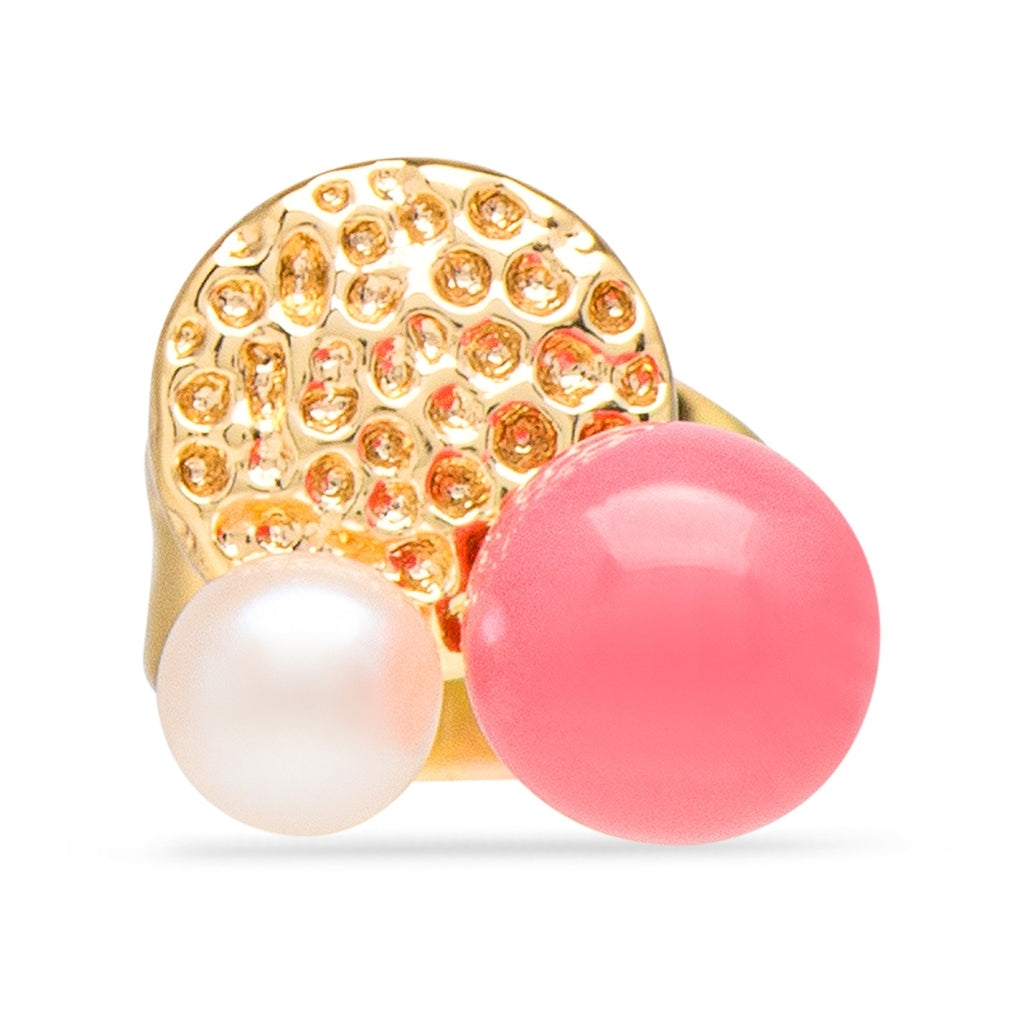 LULU Copenhagen Bouquet Plate ørering 1 stk Ear stud, 1 pcs Forgyldt