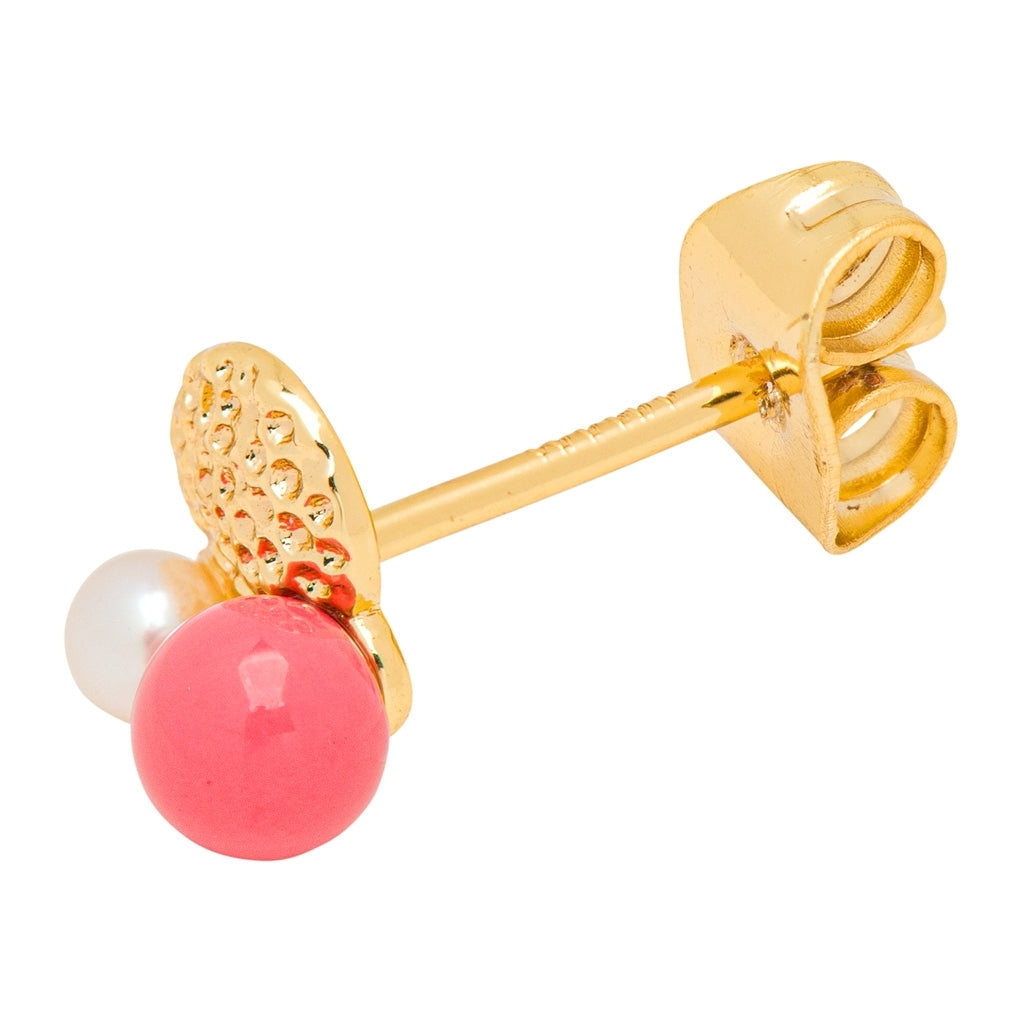 LULU Copenhagen Bouquet Plate ørering 1 stk Ear stud, 1 pcs Forgyldt