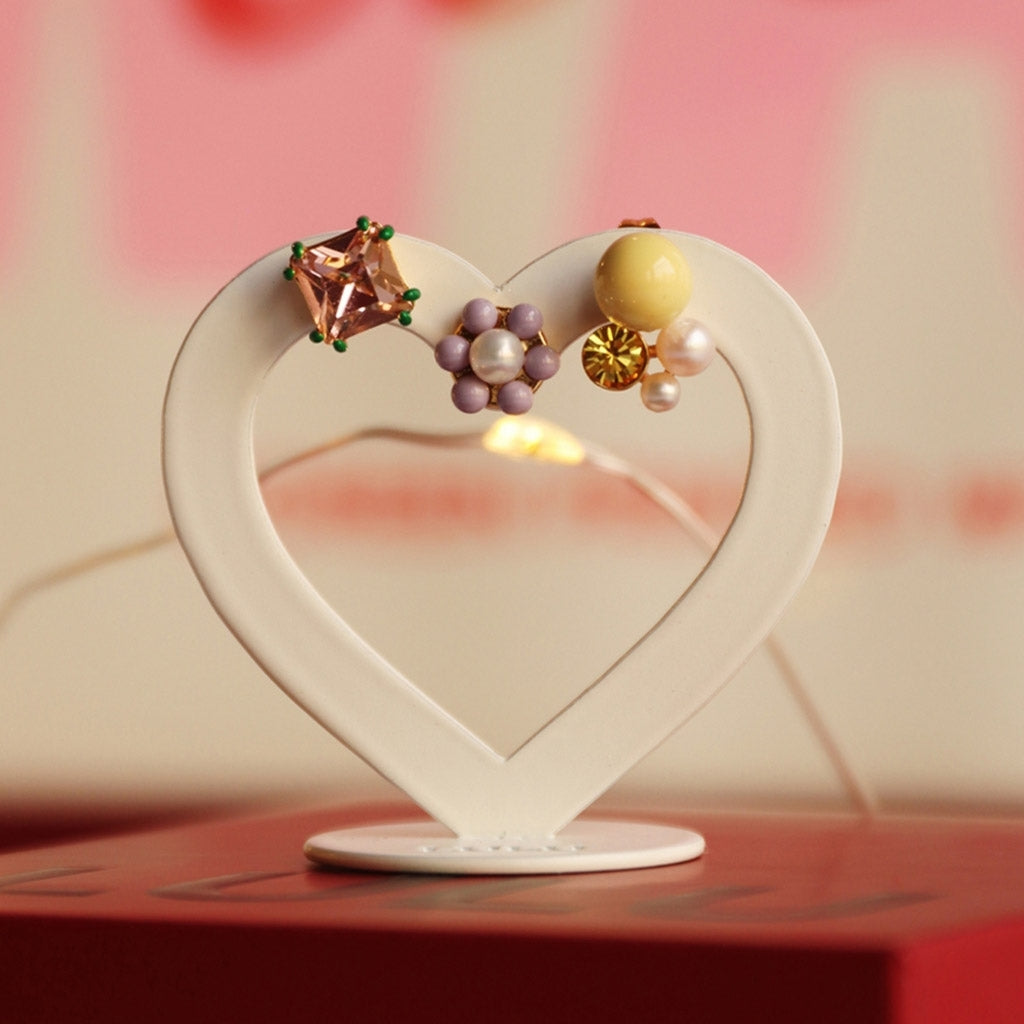 LULU Copenhagen Bouquet Purple Flower ørering 1 stk Ear stud, 1 pcs Forgyldt