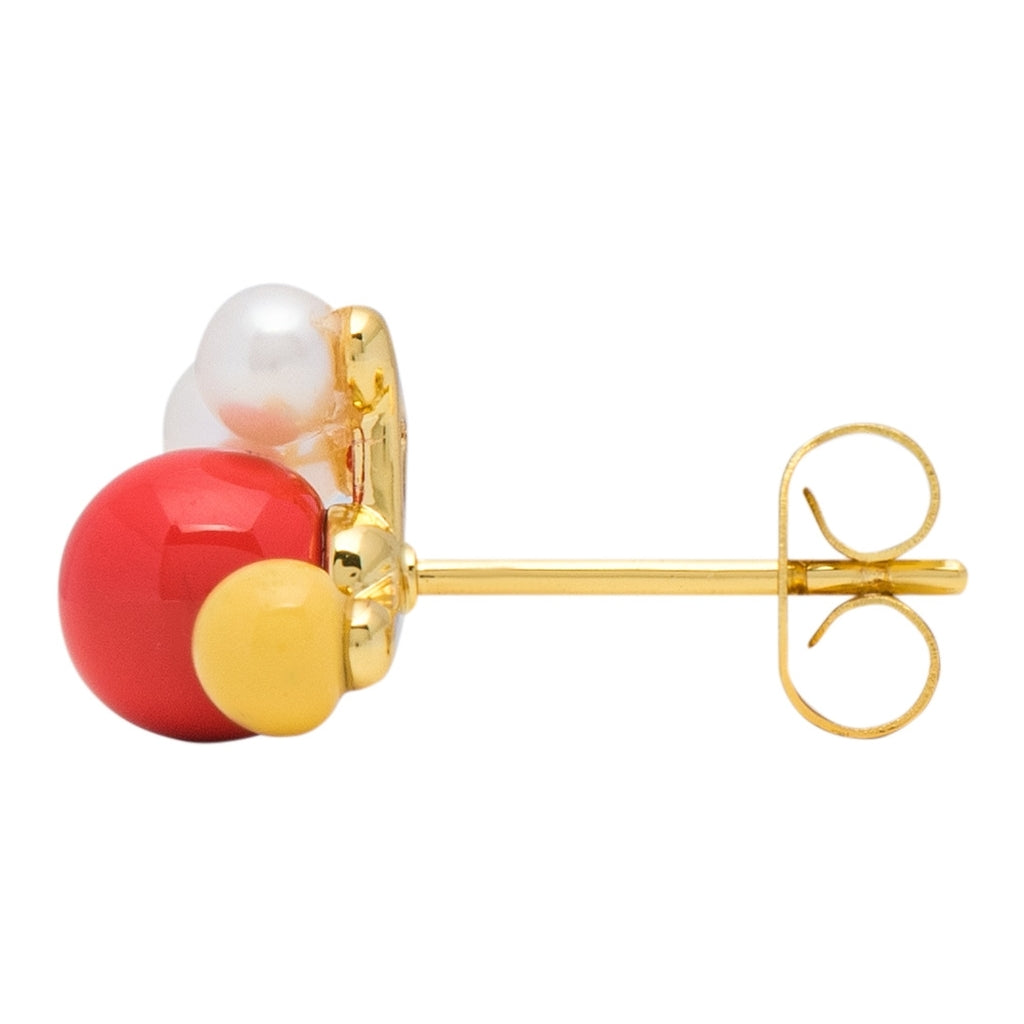 LULU Copenhagen Bouquet Red ørering 1 stk Ear stud, 1 pcs Forgyldt