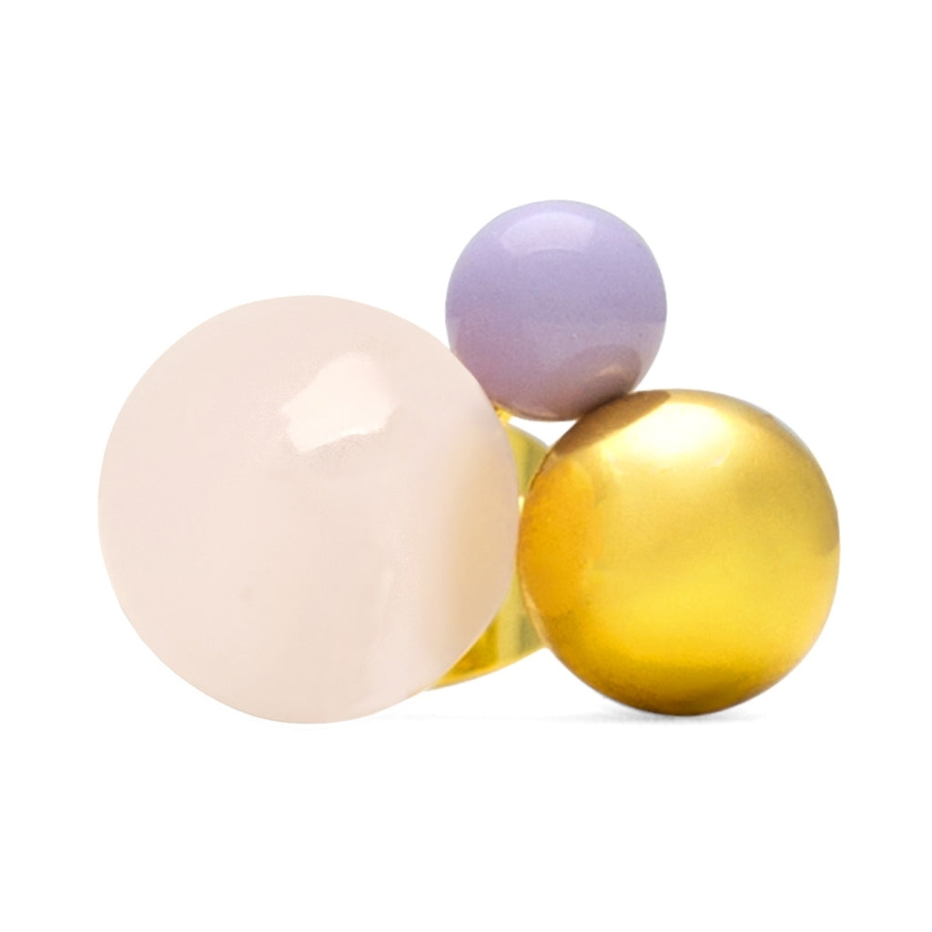 LULU Copenhagen Bouquet Rose Quartz ørering 1 stk Ear stud, 1 pcs Forgyldt