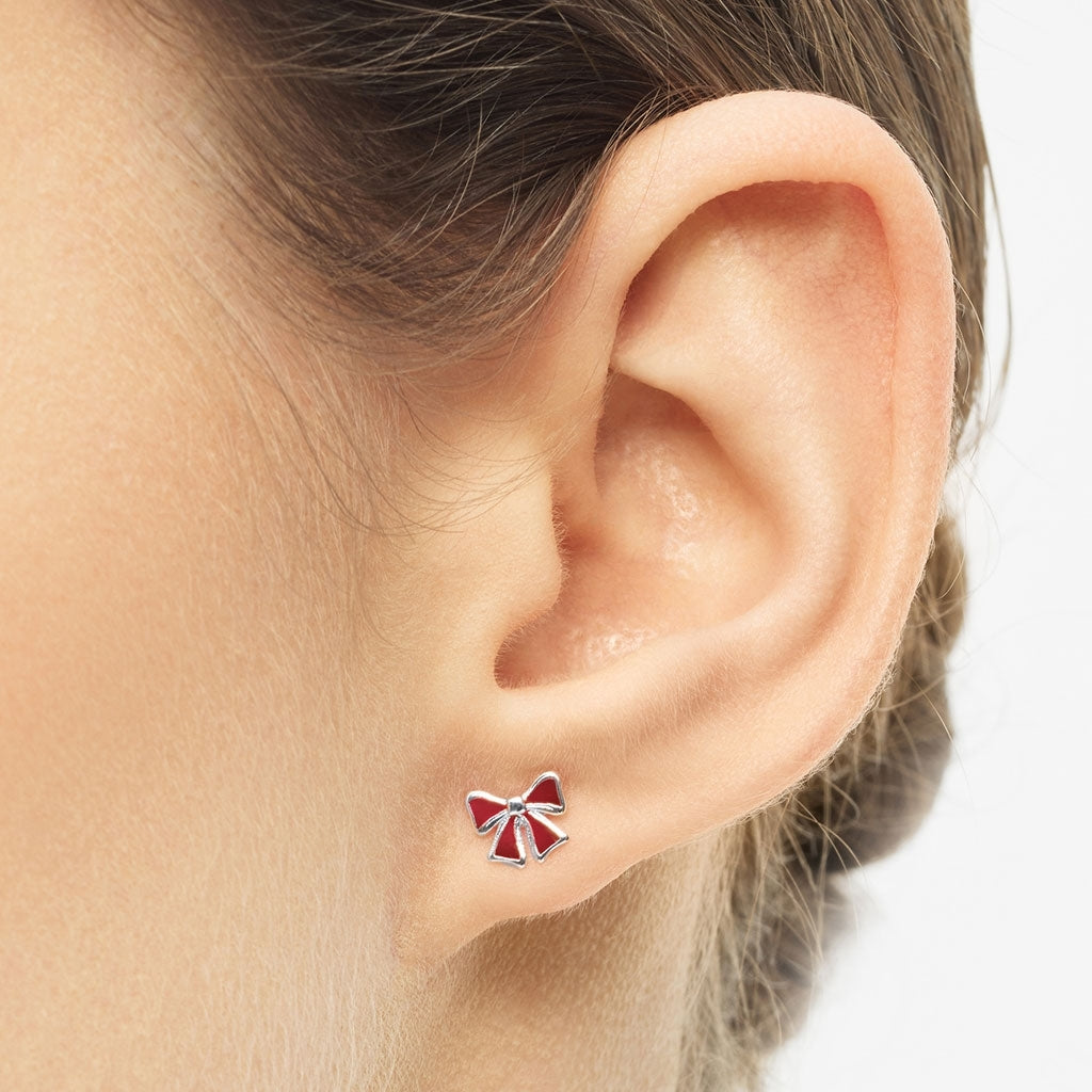 LULU Copenhagen Bow ørering 1 stk Ear stud, 1 pcs Silver Plated