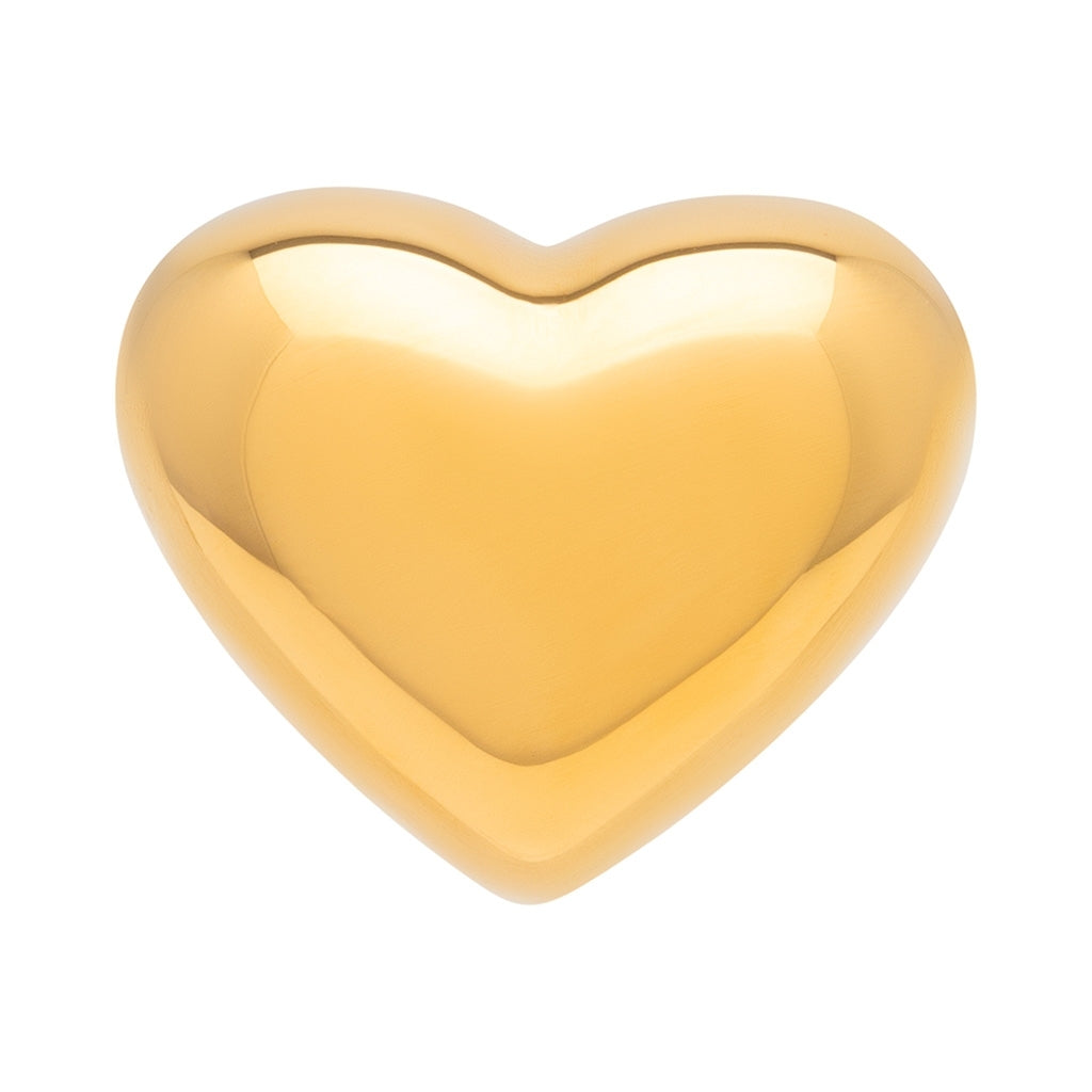 LULU Copenhagen Bubble Heart ørering 1 stk - guld belagt Ear stud, 1 pcs Forgyldt