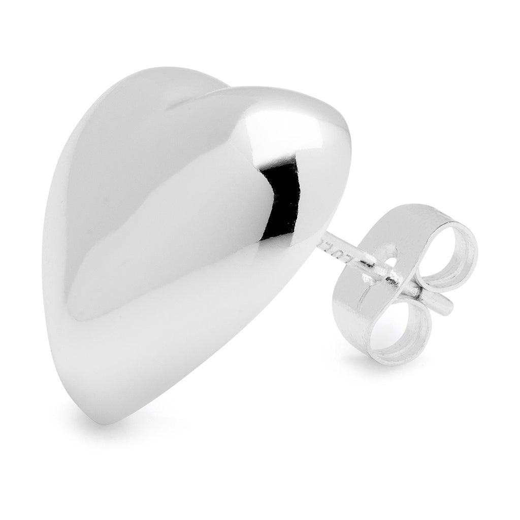 LULU Copenhagen Bubble Heart ørering 1 stk - sølv belagt Ear stud, 1 pcs Silver Plated