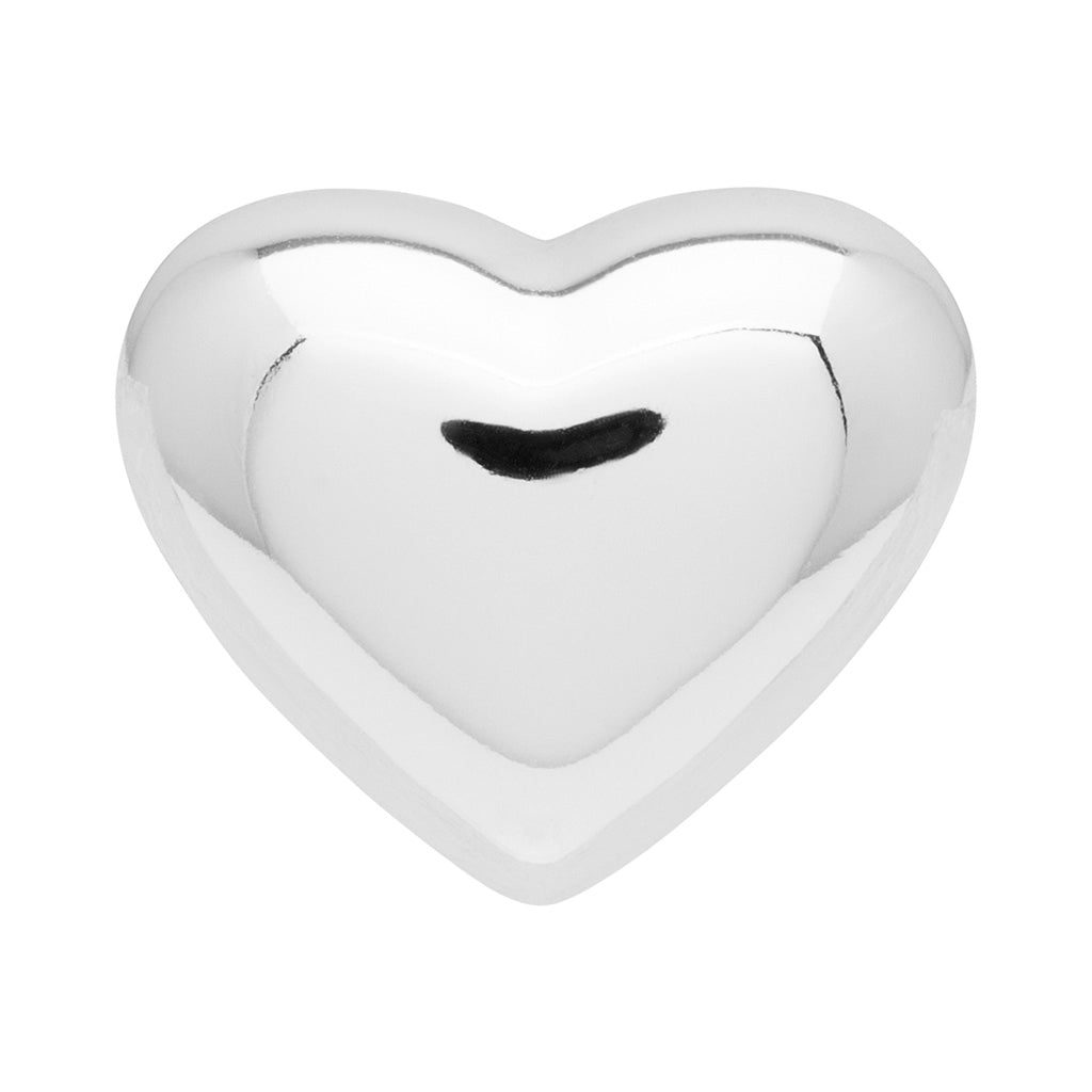 LULU Copenhagen Bubble Heart ørering 1 stk - sølv belagt Ear stud, 1 pcs Silver Plated