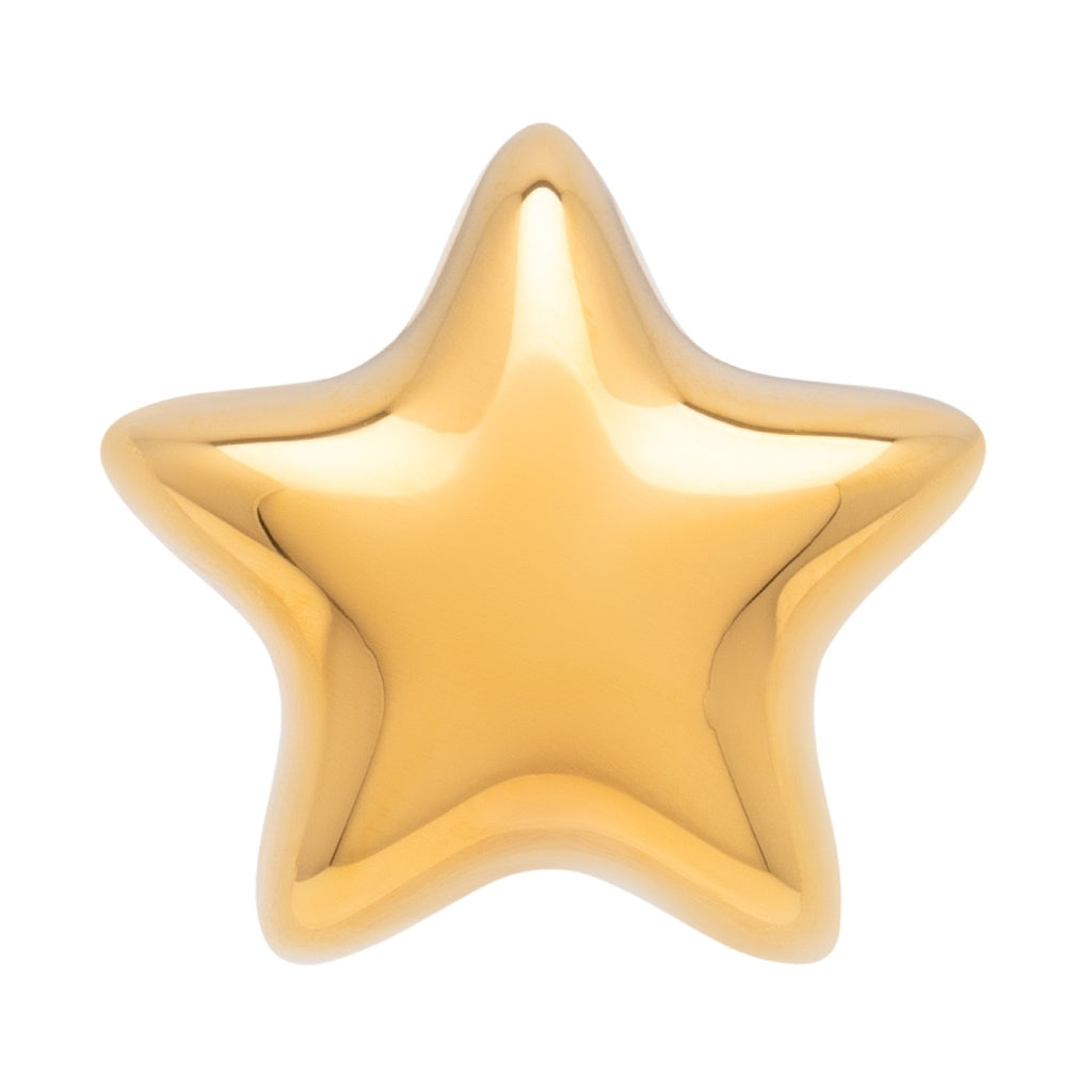 LULU Copenhagen Bubble Star ørering 1 stk - guld belagt Ear stud, 1 pcs Forgyldt