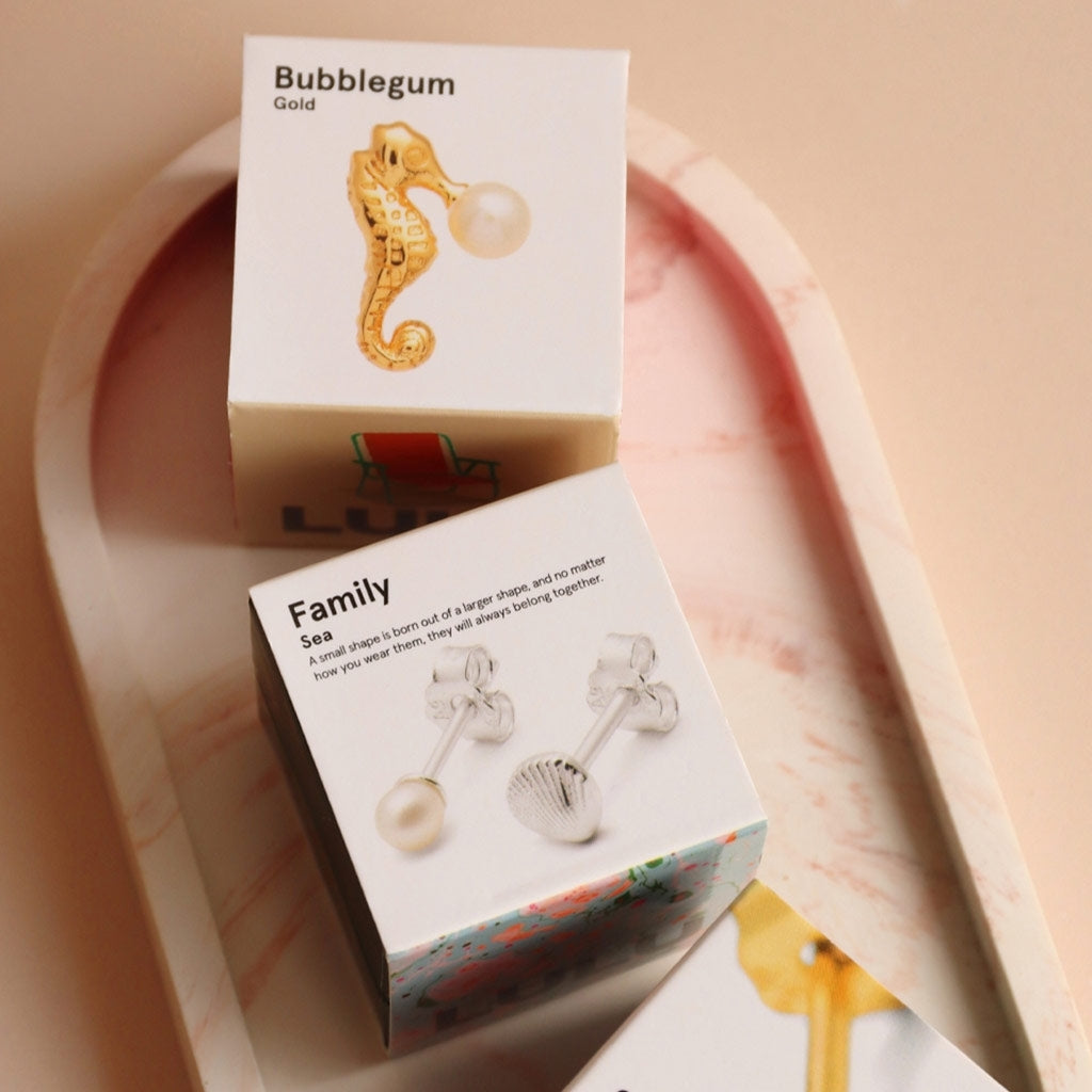 LULU Copenhagen Bubblegum ørering 1 stk. Ear stud, 1 pcs Forgyldt