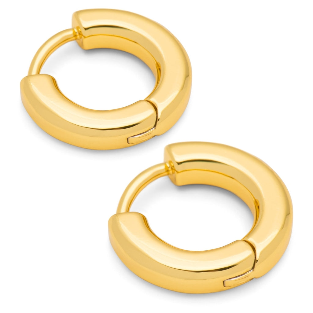 LULU Copenhagen Buckle Hoops Large Par Hoops Forgyldt