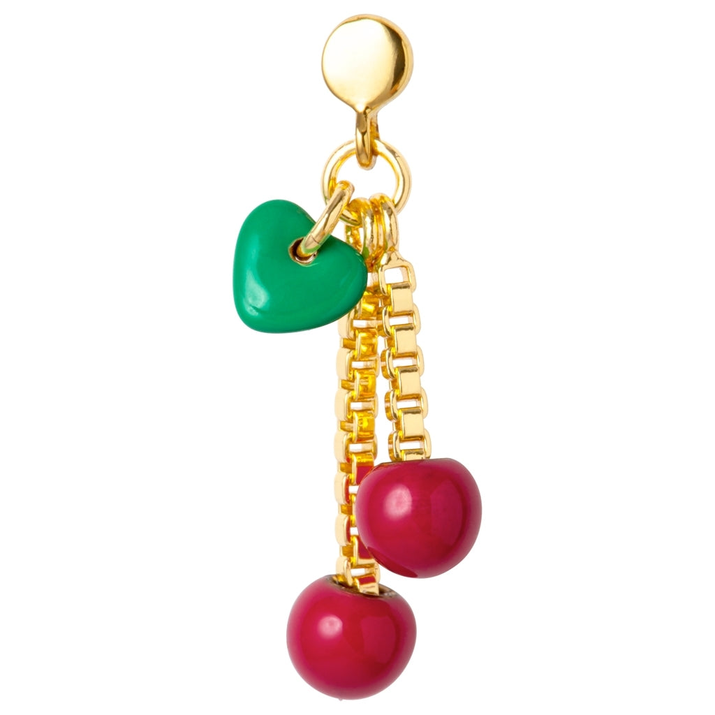 LULU Copenhagen Cherry ørering 1 stk Ear stud, 1 pcs Rubinrød