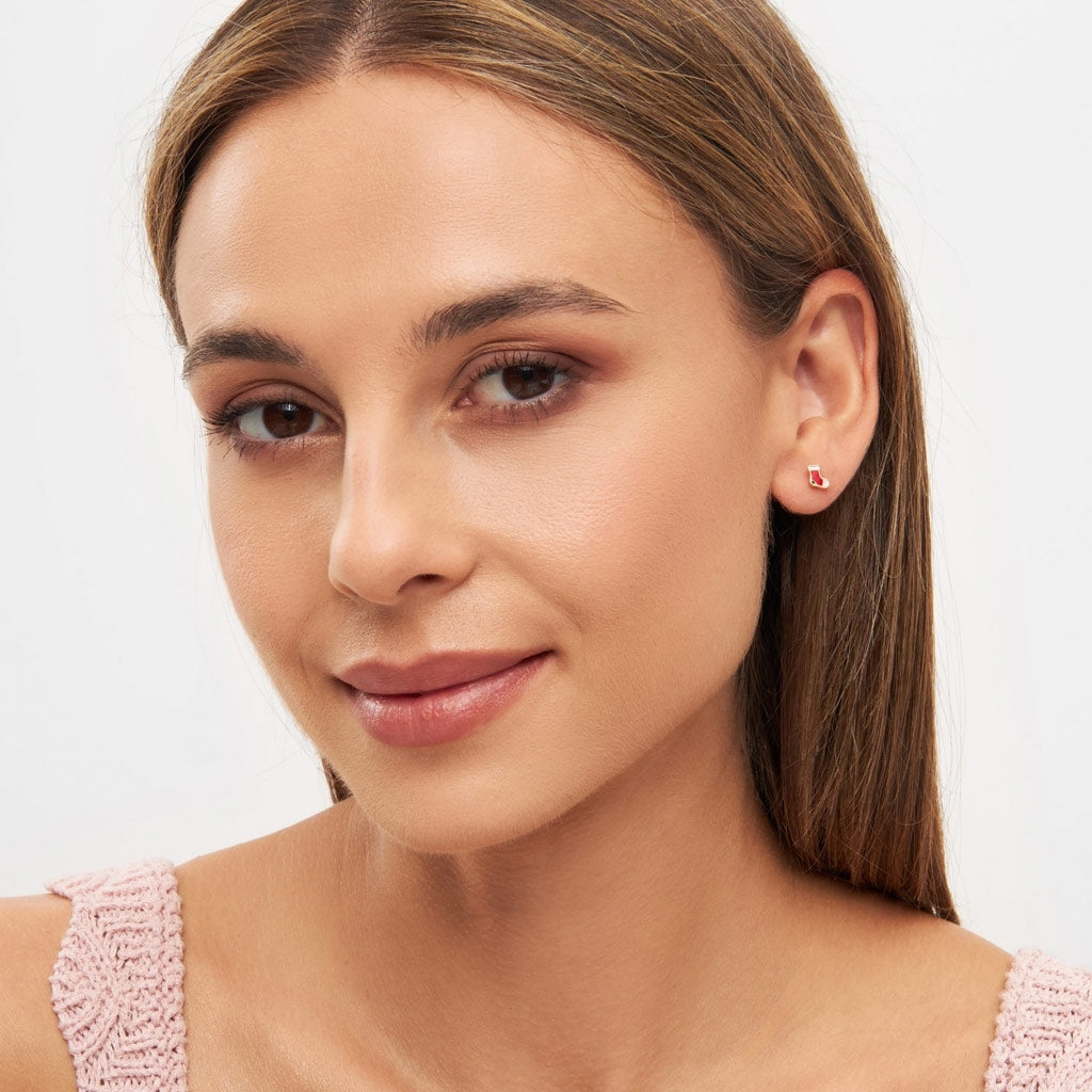 LULU Copenhagen Christmas Sock ørering 1 stk Ear stud, 1 pcs Forgyldt
