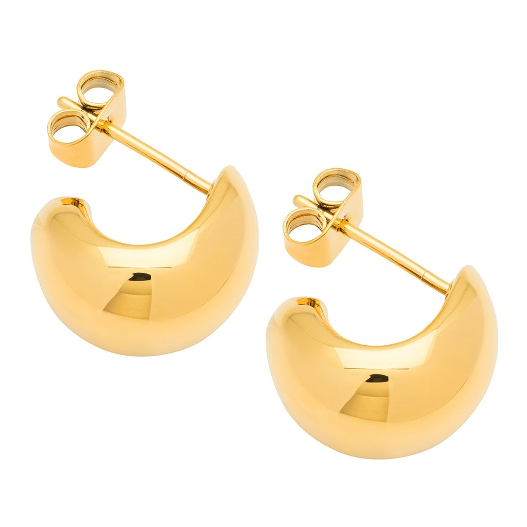 LULU Copenhagen Chunky Drop Hoops par - guld belagt Hoops Forgyldt