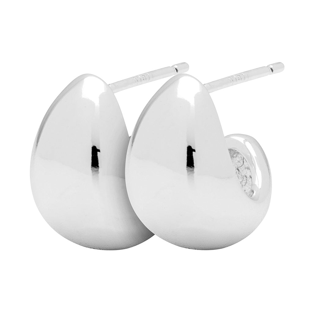 LULU Copenhagen Chunky Drop Hoops par - sølv belagt Hoops Silver Plated