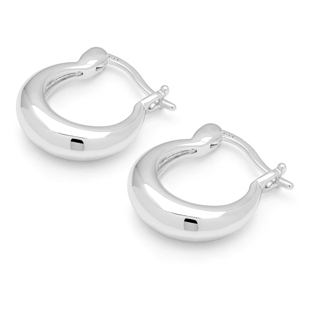LULU Copenhagen Chunky Heavy Hoops par - sølv belagt Hoops Silver Plated