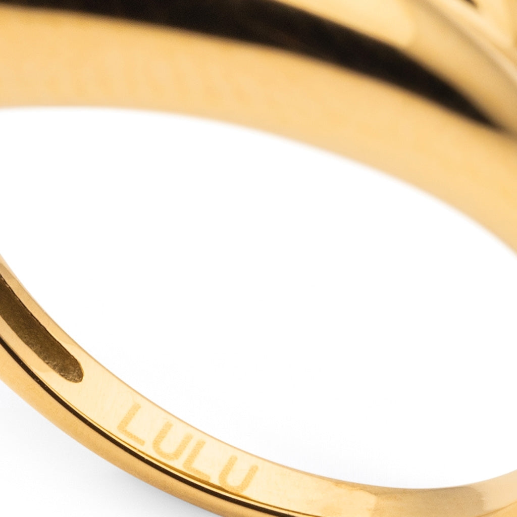 LULU Copenhagen Chunky Soft Drops Ring - guld belagt Rings Forgyldt