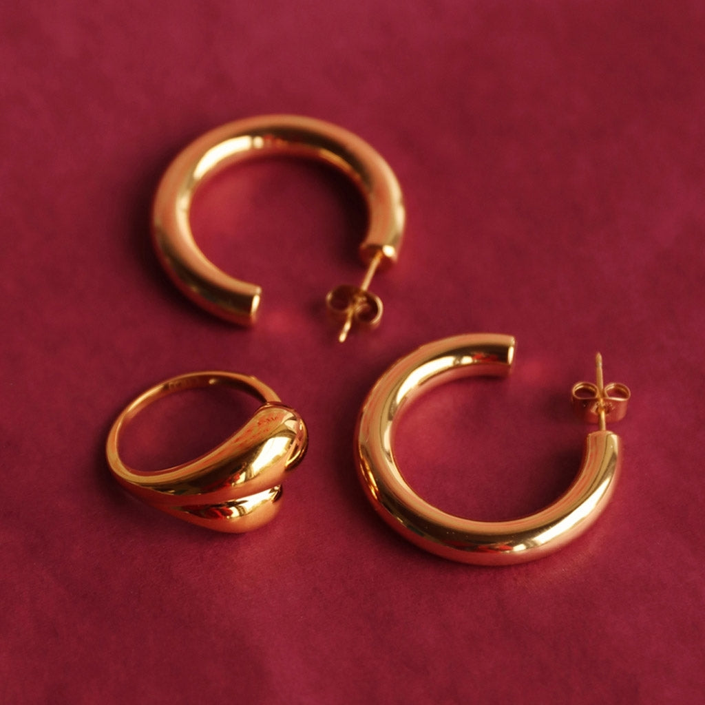 LULU Copenhagen Chunky Soft Drops Ring - sølv Rings Sølv