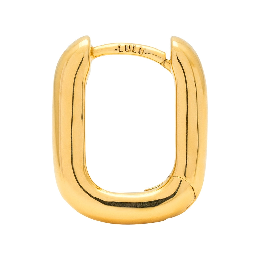 LULU Copenhagen Chunky Square Hoops par - guld belagt Hoops Forgyldt