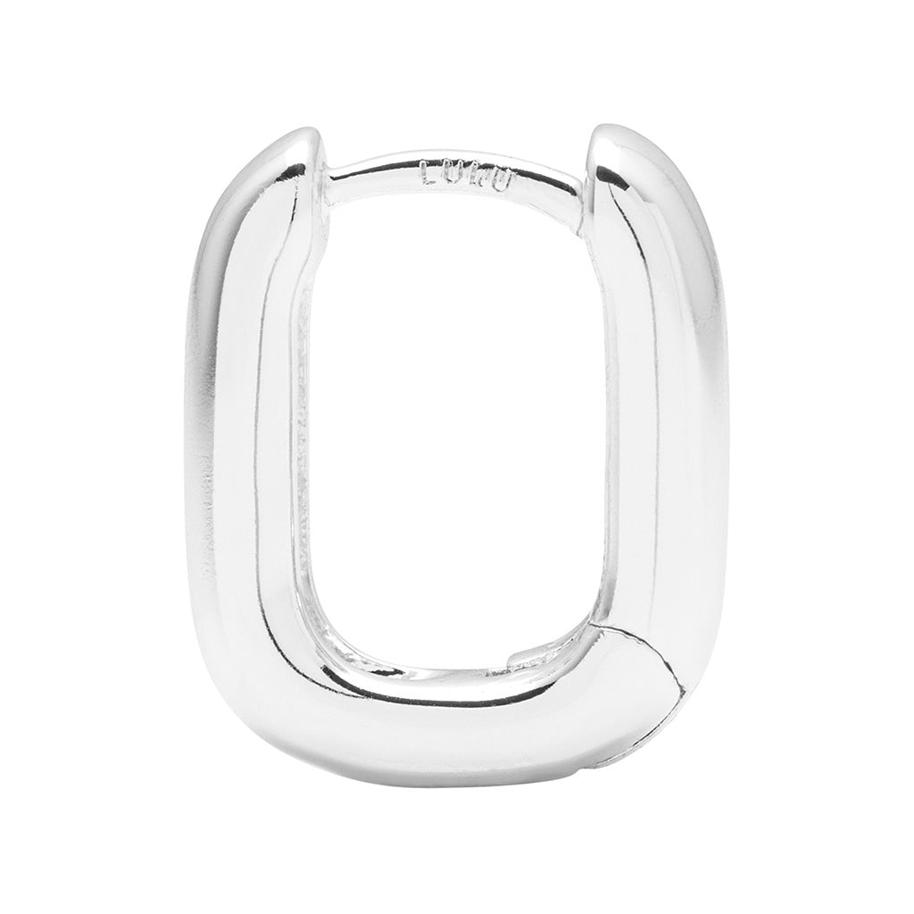LULU Copenhagen Chunky Square Hoops par - sølv belagt Hoops Silver Plated