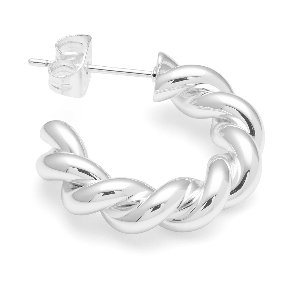 LULU Copenhagen Chunky Twisted Hoops par - sølv belagt Hoops Silver Plated