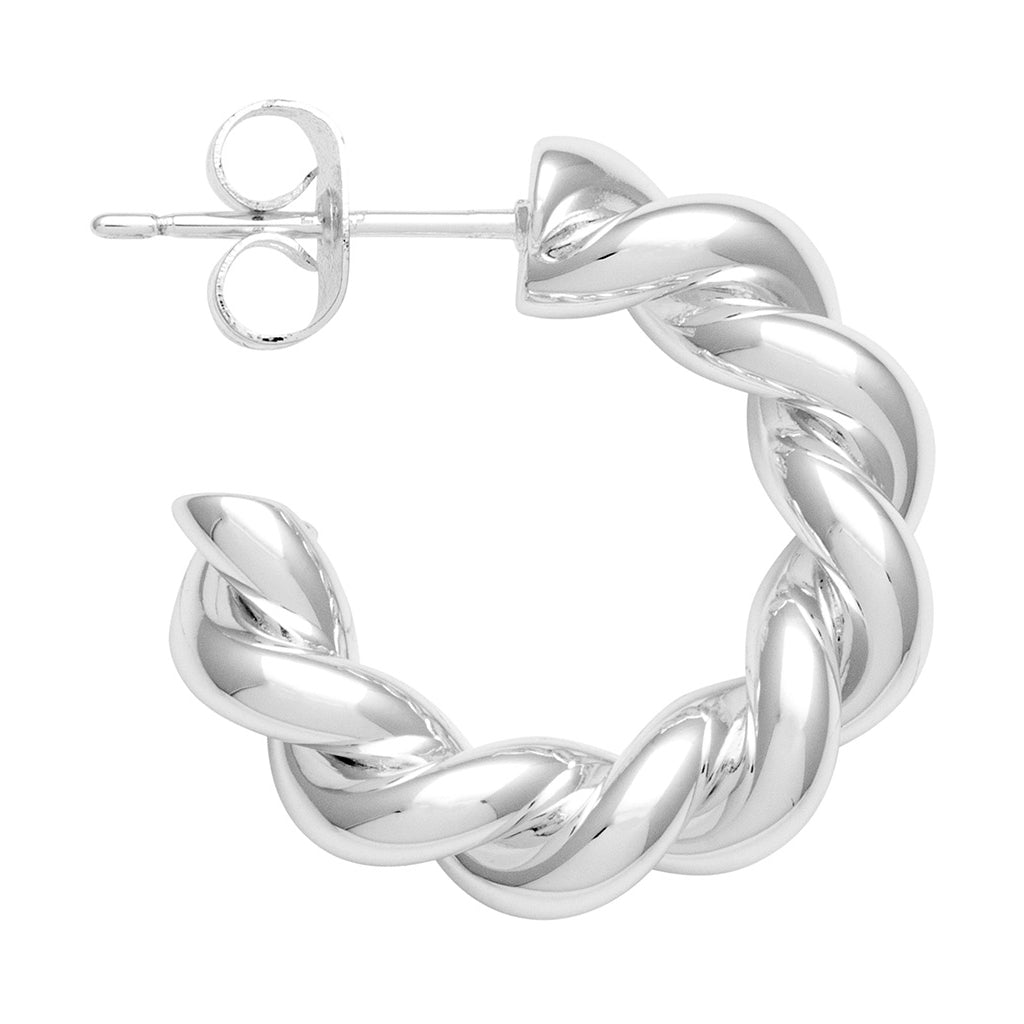 LULU Copenhagen Chunky Twisted Hoops par - sølv belagt Hoops Silver Plated